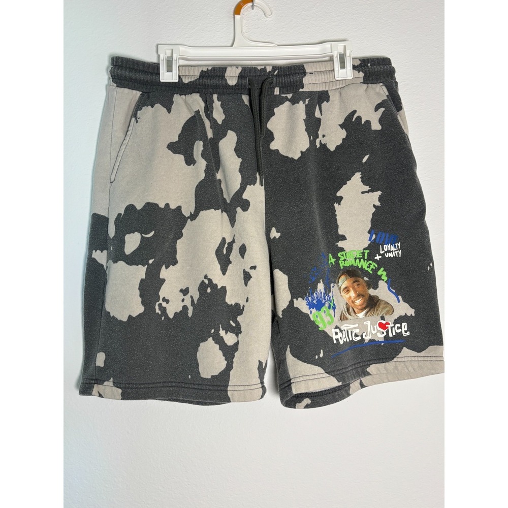 Chemistry Sweat Shorts Mens Large Multicolor Cotton Poetic Justice Tupac Shakur‎